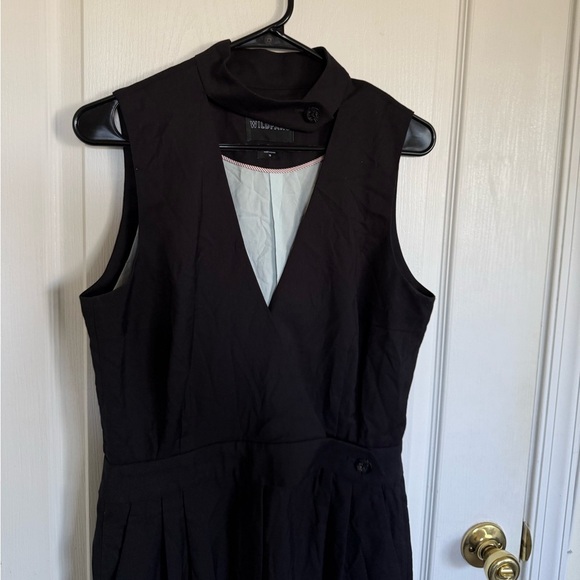 Wildfang The Empower High Waist V Neck Jumpsuit in Black - Picture 9 of 10